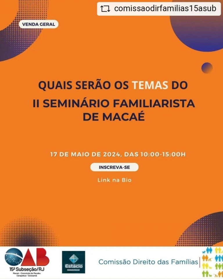 II Seminário Familiarista de Macaé