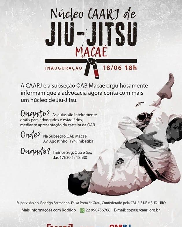 Mais uma conquista: aulas gratuitas de Jiu-Jitsu na sede da 15ª Subseção da OAB/RJ