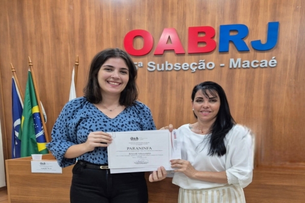  Entrega de Carteiras e Nomeação da Nova Presidente da OAB Jovem  15ª Subseção OABRJ