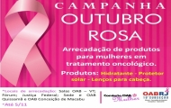 A 15a Subseção, através da sua Comissão OAB Mulher está promovendo uma campanha de doações pelo Outubro Rosa