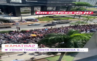 Manifestação ocorrida no Rio de Janeiro contra Extinção da Justiça do Trabalho