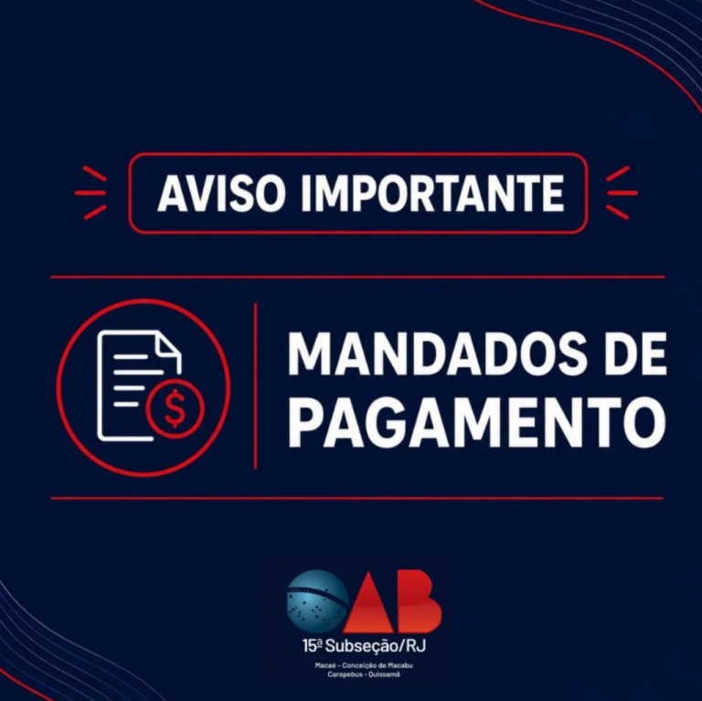 MANDADO DE PAGAMENTO | PROBLEMA SISTÊMICO NO TJRJ