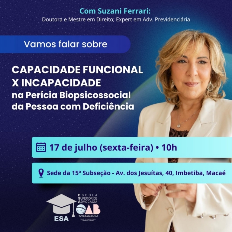 Capacidade Funcional x Incapacidade na Perícia Biopsicossocial da Pessoa com Deficiência