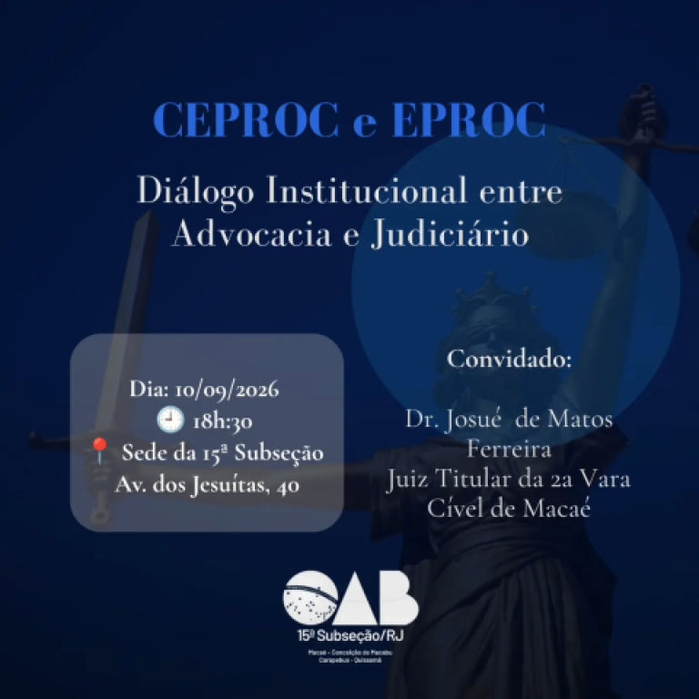  A ADVOCACIA EM DIÁLOGO COM O JUDICIÁRIO  PARTICIPE!