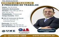 PÓS-GRADUAÇÃO EM DIREITO DO TRABALHO E PROCESSO DO TRABALHO 