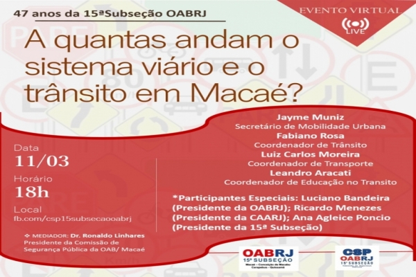 A quantas andam o sistema viário e o trânsito em Macaé? 